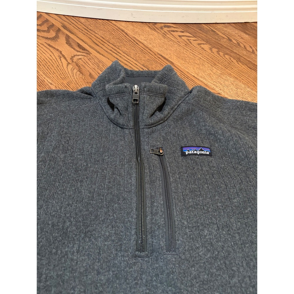 Patagonia Better Sweater Mens M Gray Excellent 1/4 Zip Fleece Pullover Jacket